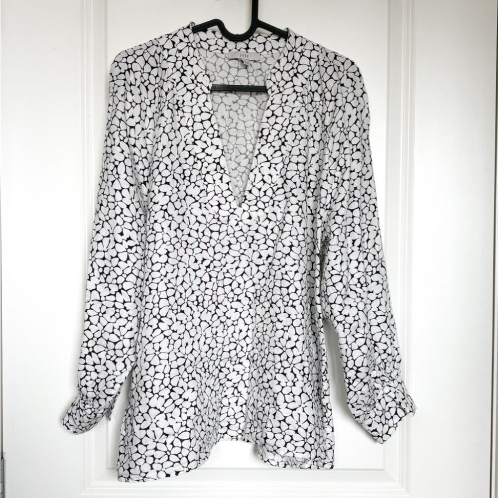 Joie Perci Floral 100% Linen Top Lightweight Summer Blouse - Picture 3 of 6